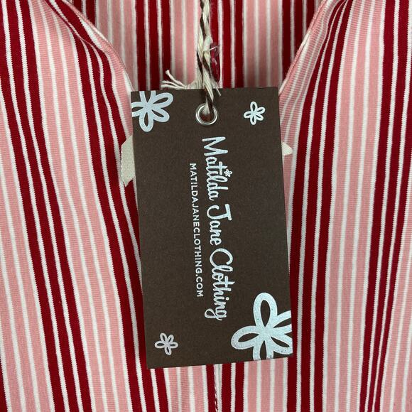 Matilda Jane Red&Pink Stripe McIntosh Midi Dress Sz.XXL NWT - Picture 9 of 16